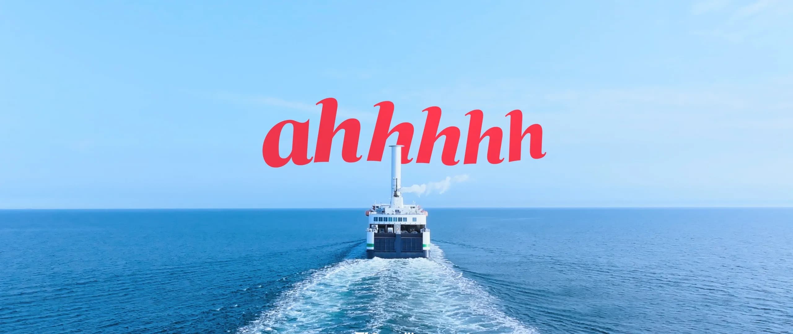 Scandlines ferry sailing towards the horizon